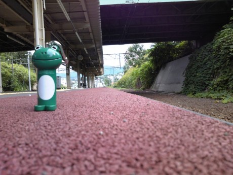 南小樽駅のホームにて